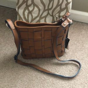 NWT Nino Bossi Leather Crossbody Handbag